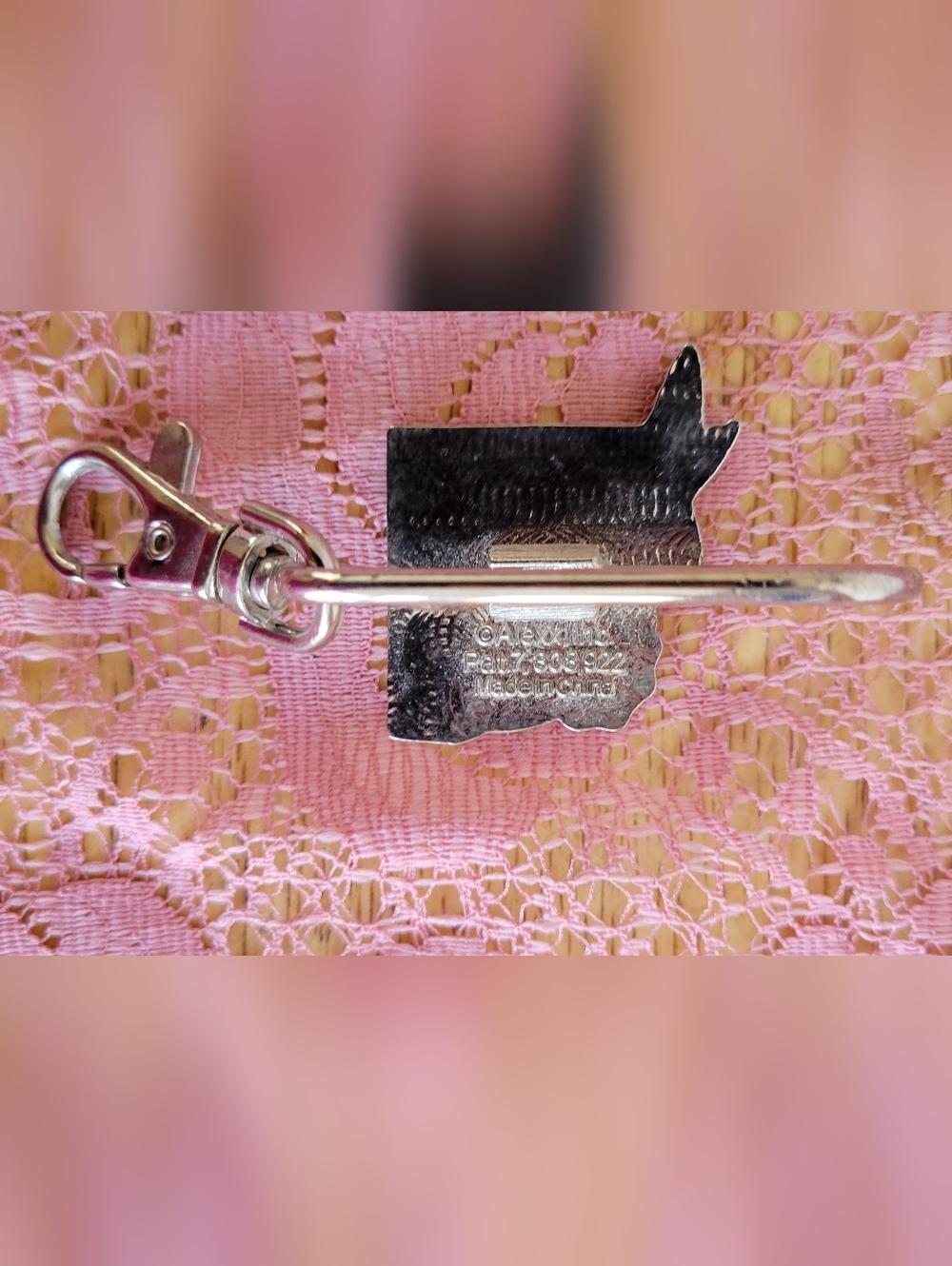 Pocketbook Handbag Purse Hook Table Hanger Holder Key Clip Pink Silver Tone - Picture 4 of 6